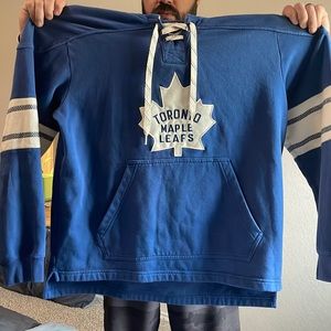 Adidas Toronto maple Leafs hoodie blue Size Large